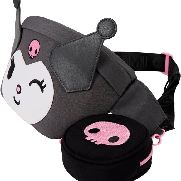 Sanrio Kuromi Faux Leather Belt Bag – Fun and Functional for Stylish Adventures - Picture 2 of 4